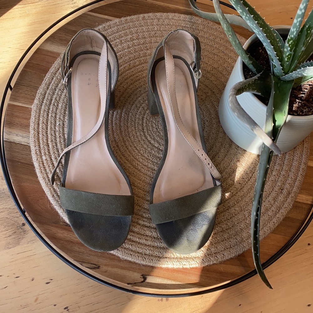 Green Suede Heels